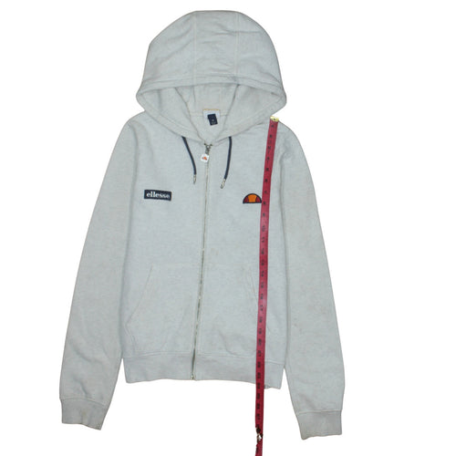 Ellesse Women's Grey Full Zip Hoodie Size 14 Cotton Blend
