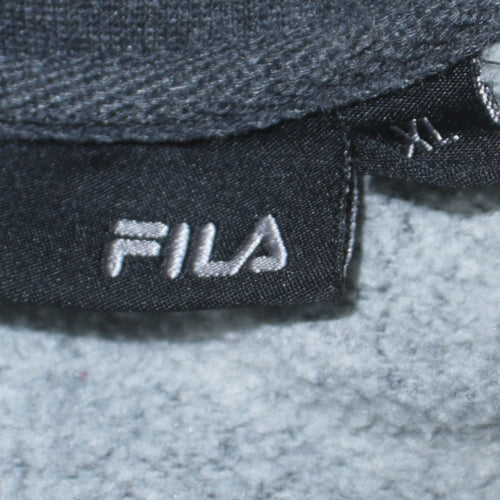 Fila Men's Grey Logo Crew Neck Pullover Sweatshirt XL