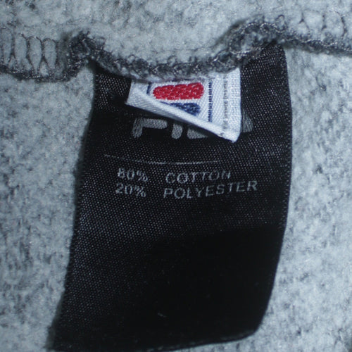 Fila Men's Grey Logo Crew Neck Pullover Sweatshirt XL