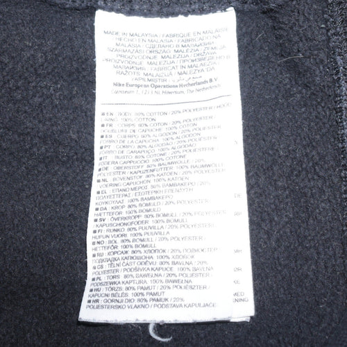 Nike Men's Black Full Zip Hooded Sweatshirt L Sportswear