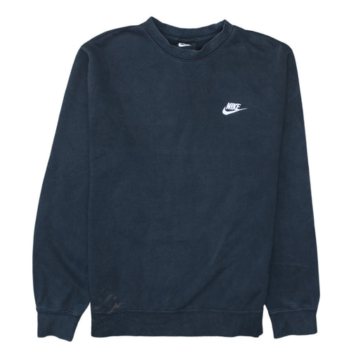 Nike Men's Black Crew Neck Fleece Sweatshirt Size M Regular Fit