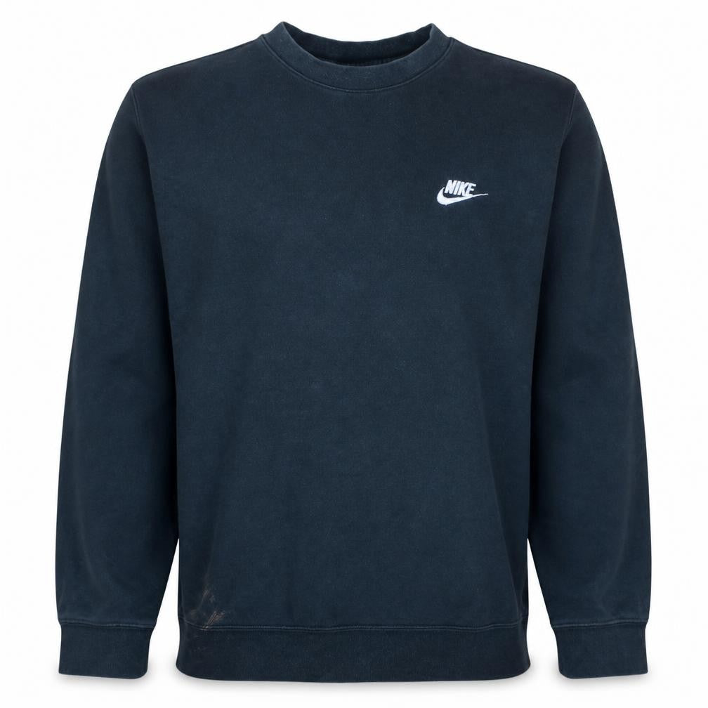 Nike Men's Black Crew Neck Fleece Sweatshirt Size M Regular Fit