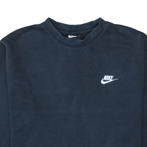 Nike Men's Black Crew Neck Fleece Sweatshirt Size M Regular Fit