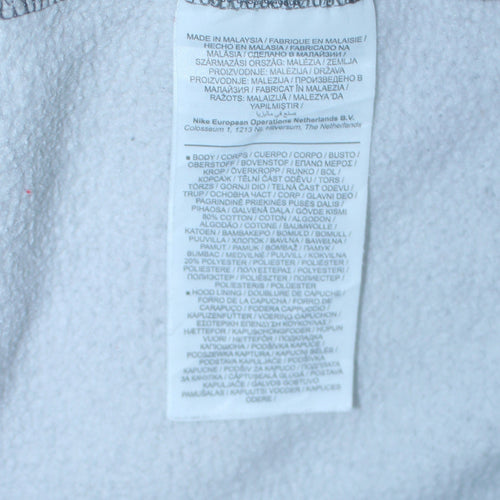 Nike Men's Grey Colour Block Pullover Hoodie Size S