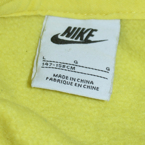 Nike Boys Yellow 'Air' Pullover Fleece Hoodie Size L (147-158cm)