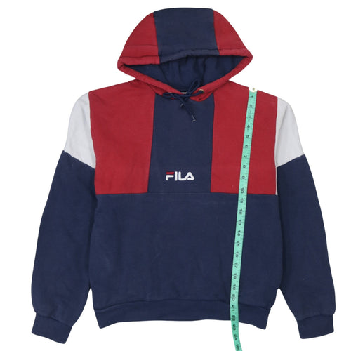 Fila Men's Multicoloured Pullover Hoodie Size M Retro Sportswear