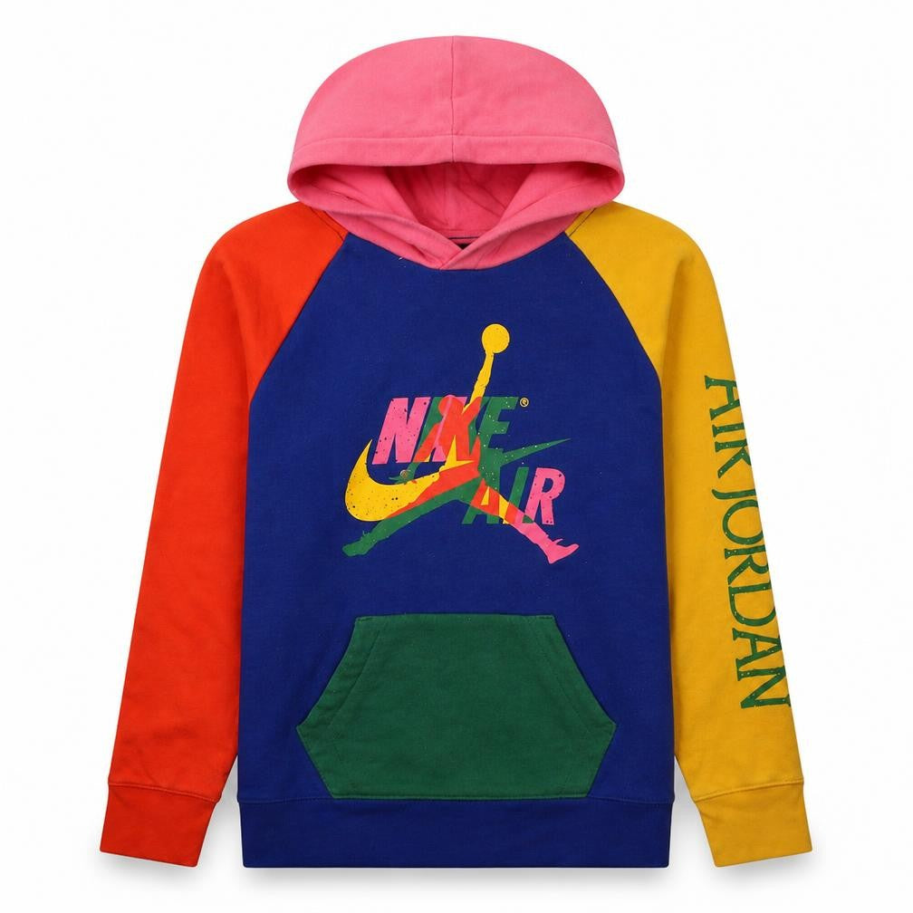 Nike Air Jordan Girls Multicoloured Hoodie 12-13 Years Pullover Cotton Blend