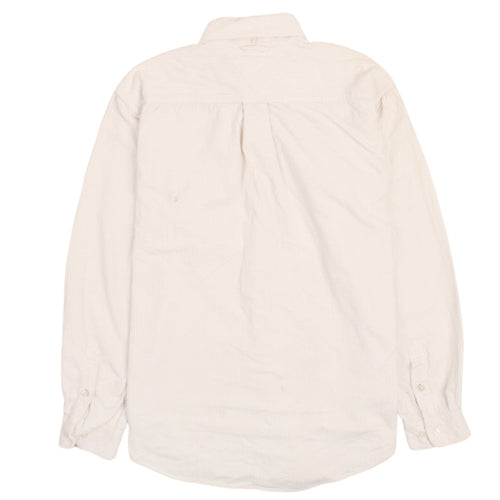 Tommy Hilfiger Men's Beige Corduroy Long Sleeve Button-Up Shirt M