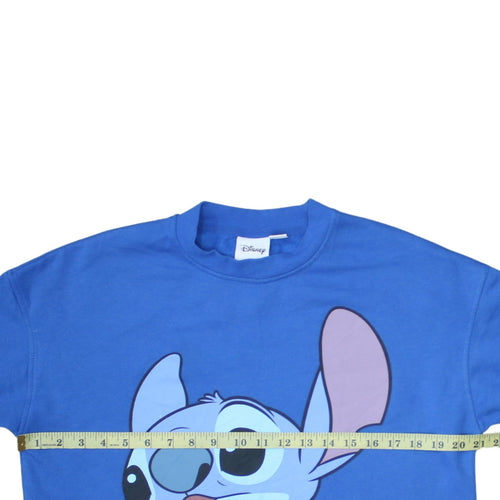 Disney Womens Blue Stitch Sweatshirt Size S UK 10/12 Pullover