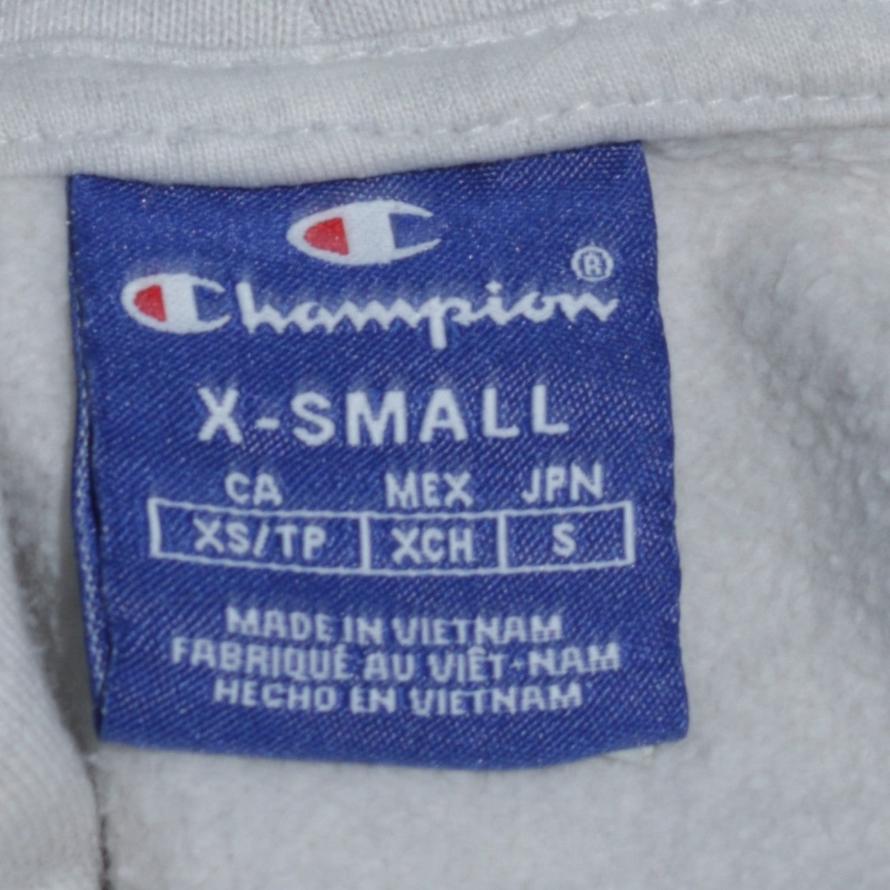 Champion Womens Light Grey XS Pullover Hoodie Sweatshirt