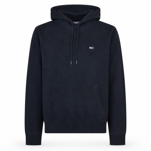 Tommy Jeans Men's Black Pullover Hoodie Size M Logo Fleece Sweatshirt