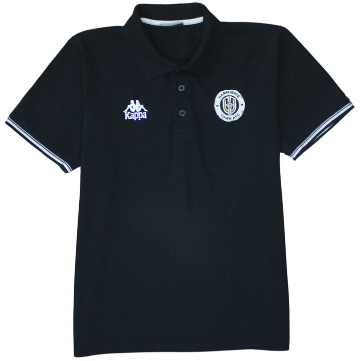 Kappa Men's Black XL Polo Shirt Harrogate Town AFC Embroidered Sports Top