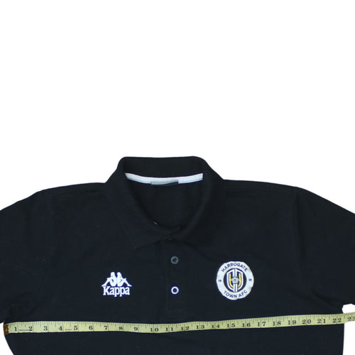 Kappa Men's Black XL Polo Shirt Harrogate Town AFC Embroidered Sports Top