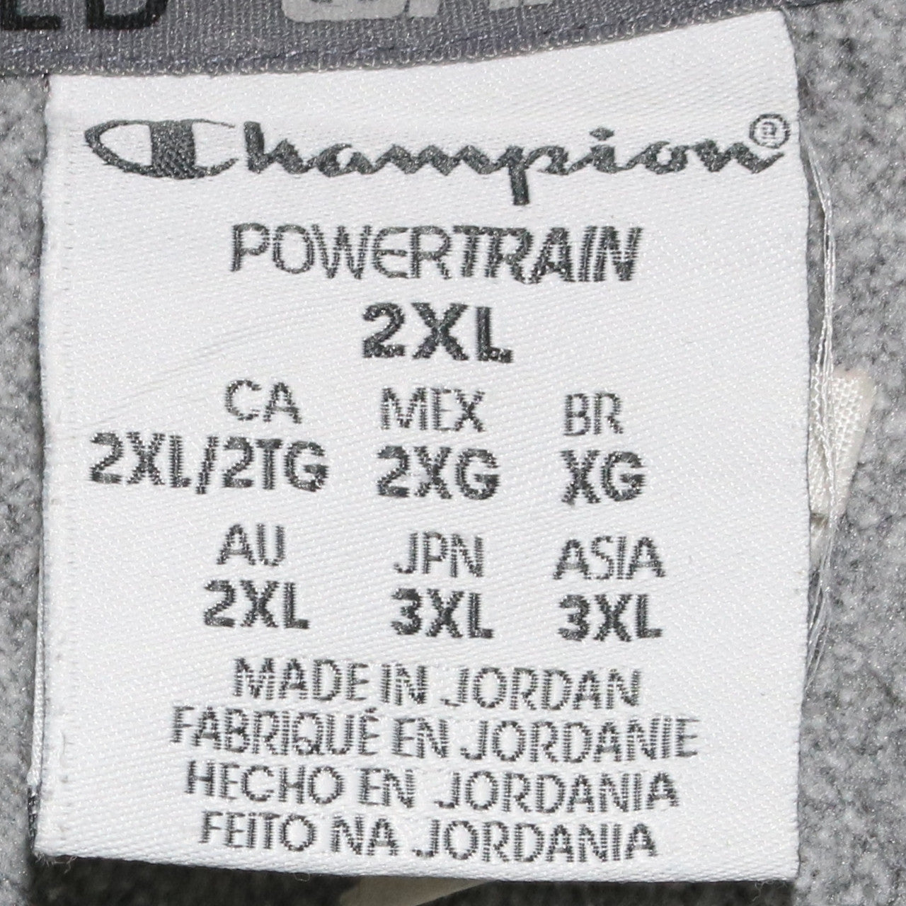 Champion Men’s Grey 2XL Powertrain 1/2 Zip Fleece Sweatshirt