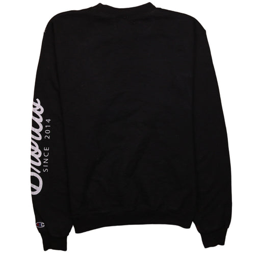 Champion Men's Black Graphic Barber Club Sweatshirt Small Pullover