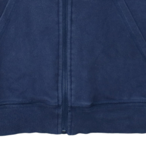 Asics Men's Blue Full Zip Hoodie Size L Sports Fleece Sweatshirt