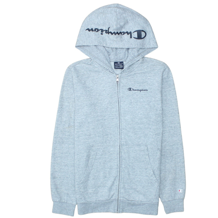 Champion Boys Grey Full Zip Hoodie 13-14 Years Hooded Fleece Sweatshirt