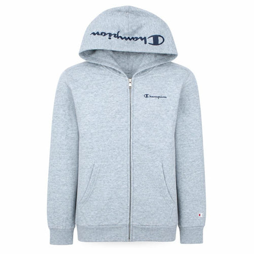 Champion Boys Grey Full Zip Hoodie 13-14 Years Hooded Fleece Sweatshirt