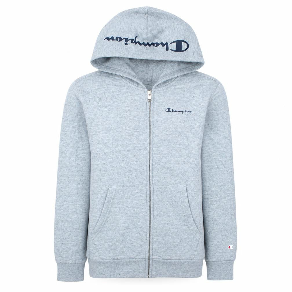 Champion Boys Grey Full Zip Hoodie 13-14 Years Hooded Fleece Sweatshirt