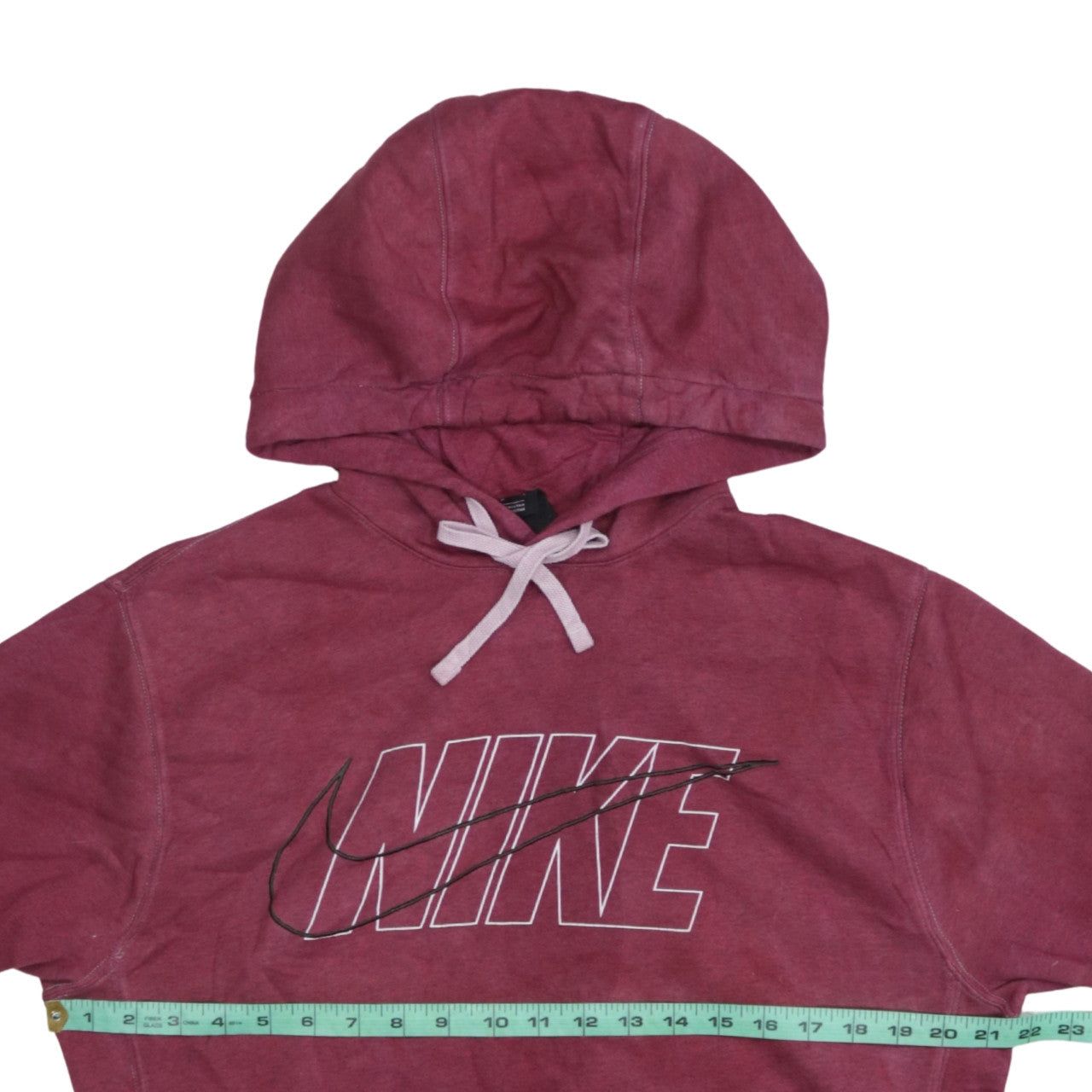 Nike Men's Red Pullover Hoodie Small Cotton Blend Graphic Print