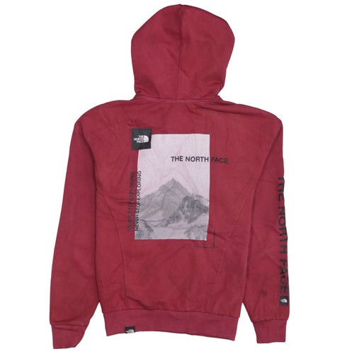 The North Face Womens Red XS Pullover Hoodie Cotton Blend Sweatshirt