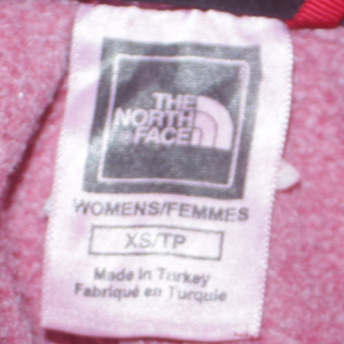 The North Face Womens Red XS Pullover Hoodie Cotton Blend Sweatshirt