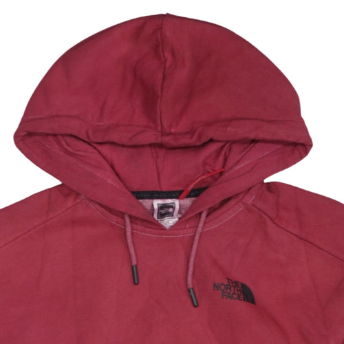 The North Face Womens Red XS Pullover Hoodie Cotton Blend Sweatshirt