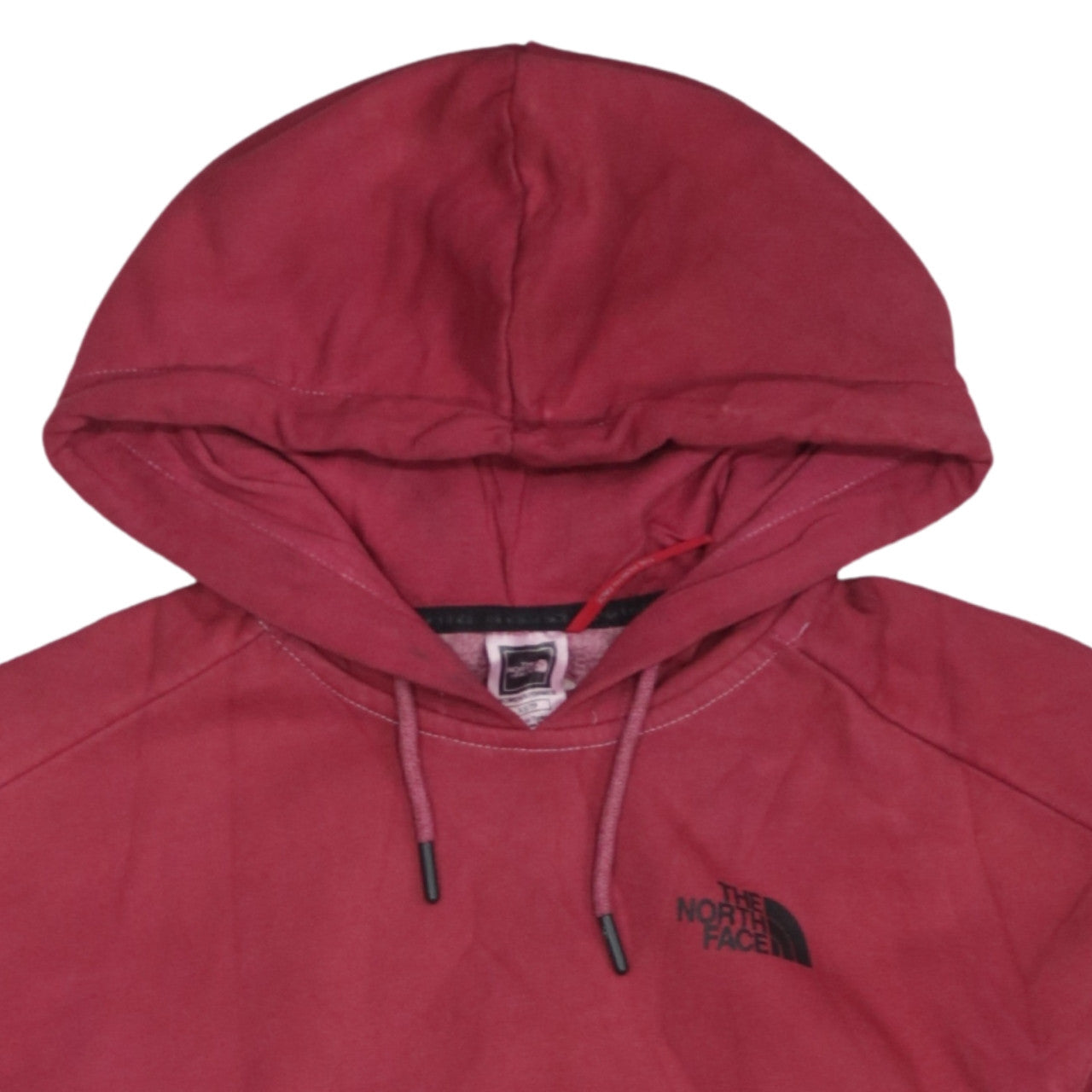 The North Face Womens Red XS Pullover Hoodie Cotton Blend Sweatshirt