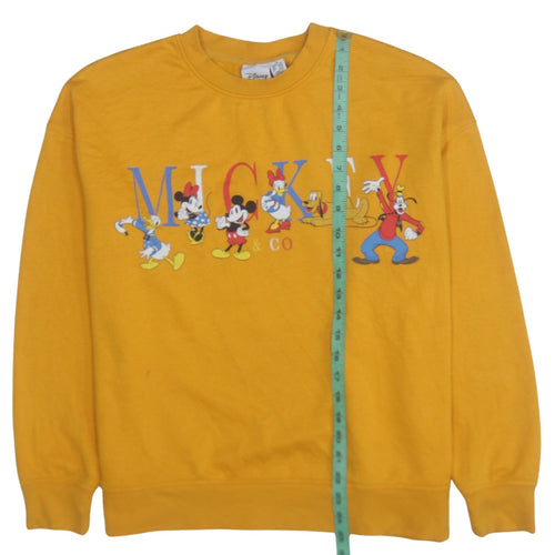 Disney Primark Women Yellow Mickey & Co Sweatshirt Size M 12/14