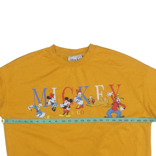 Disney Primark Women Yellow Mickey & Co Sweatshirt Size M 12/14