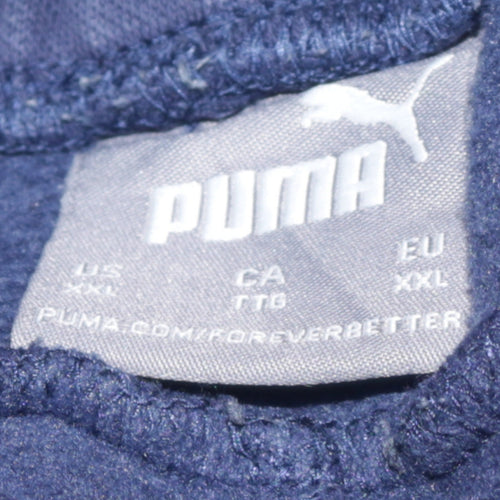Puma Men's Blue 2XL Jogger Fleece Sweatpants Tapered Fit Activewear