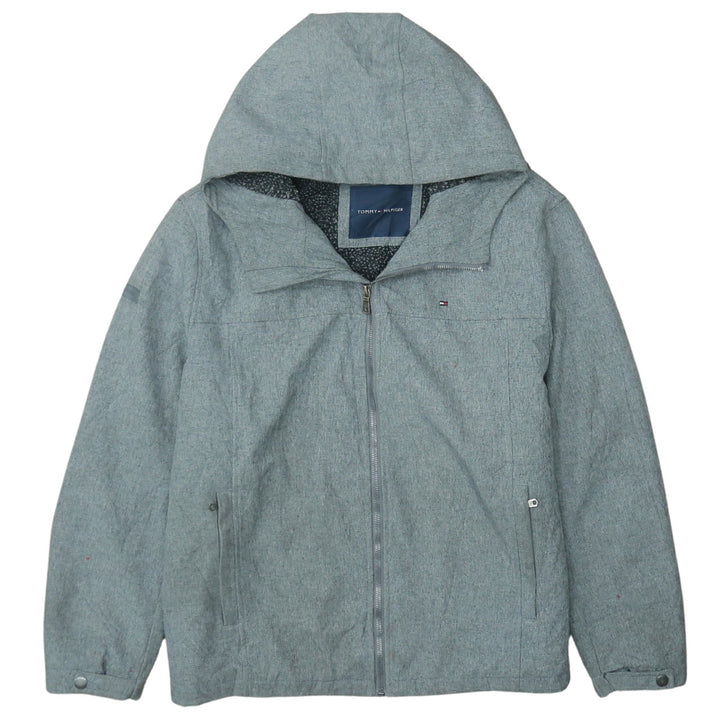 Tommy Hilfiger Men's Grey XL Windbreaker Hooded Jacket