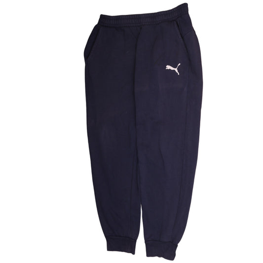 Puma Men's Blue Fleece Jogger Trousers Size L
