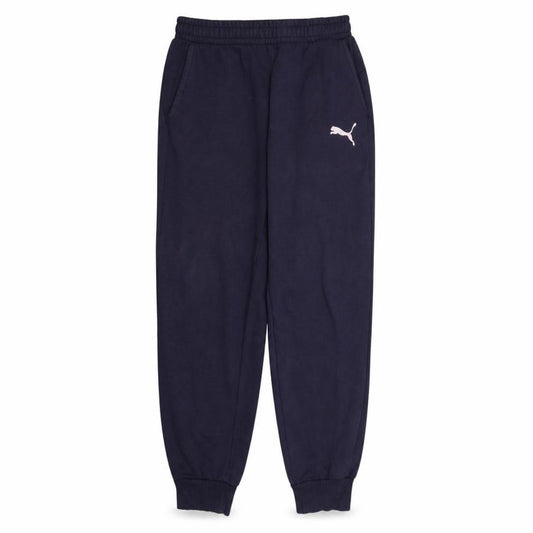 Front view of Puma Men's Blue Fleece Jogger Trousers, size L