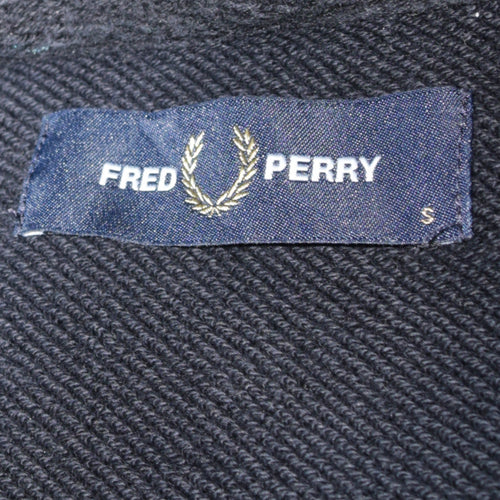 Fred Perry Men's Black Pullover Hoodie Small Classic Logo