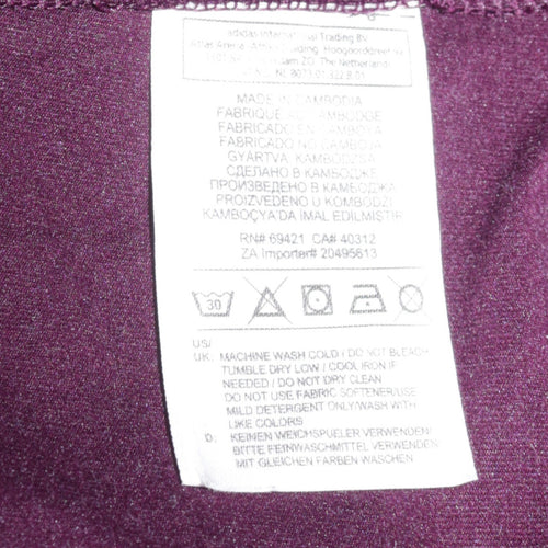 Reebok Womens Purple Black Full Zip Hoodie Size L Lightweight Sportswear
