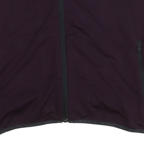 Reebok Womens Purple Black Full Zip Hoodie Size L Lightweight Sportswear