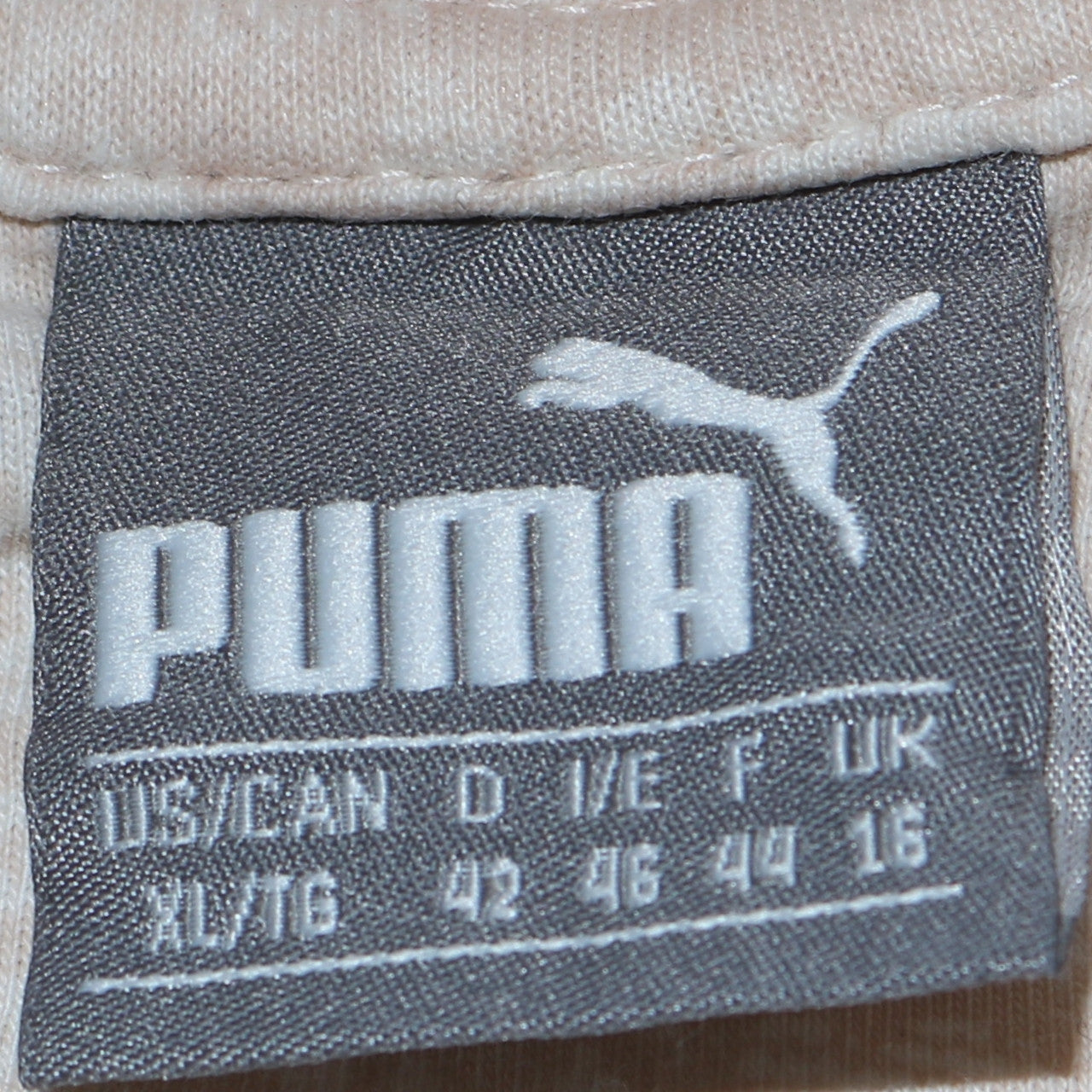 Puma Women Beige Pullover Hoodie XL Logo Print Casual Sweatshirt