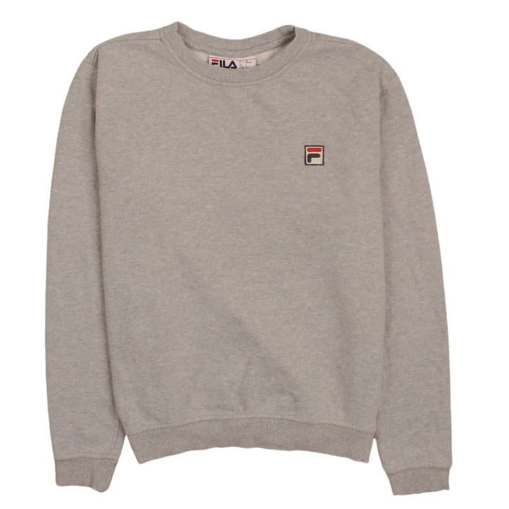 FILA Men's Grey Pullover Sweatshirt Size S Classic Crew Neck
