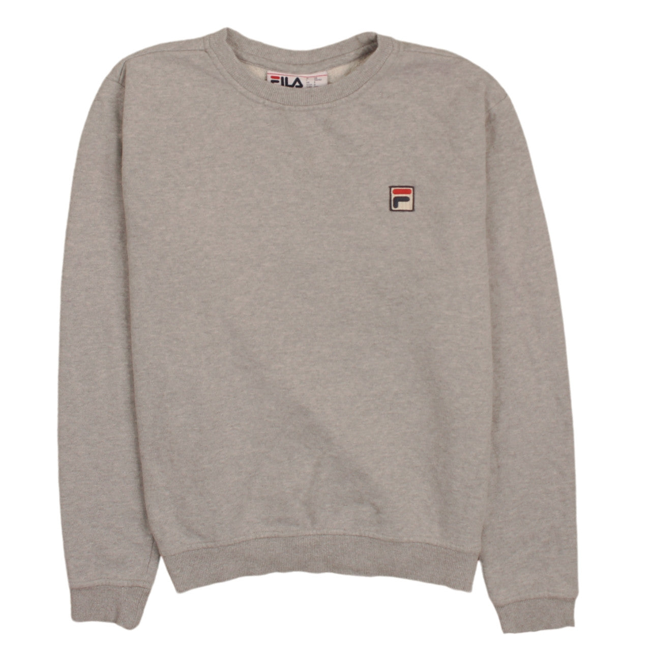 FILA Men's Grey Pullover Sweatshirt Size S Classic Crew Neck