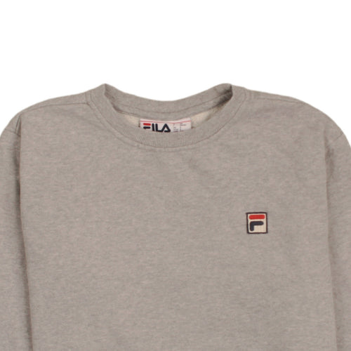 FILA Men's Grey Pullover Sweatshirt Size S Classic Crew Neck
