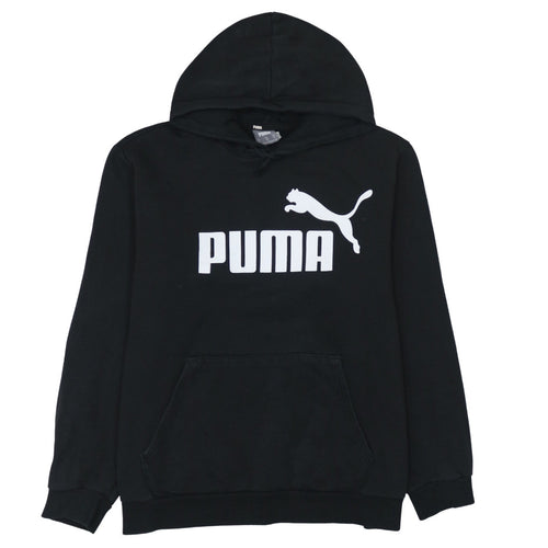 Puma Men's Black XL Pullover Hoodie with Logo Front