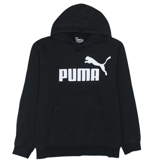 Puma Men's Black XL Pullover Hoodie with Logo Front