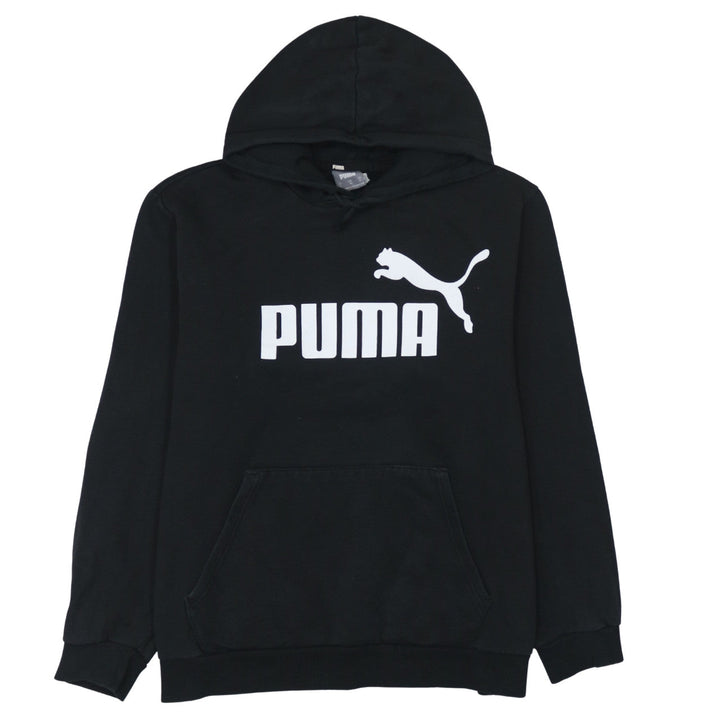 Puma Men's Black XL Pullover Hoodie with Logo Front