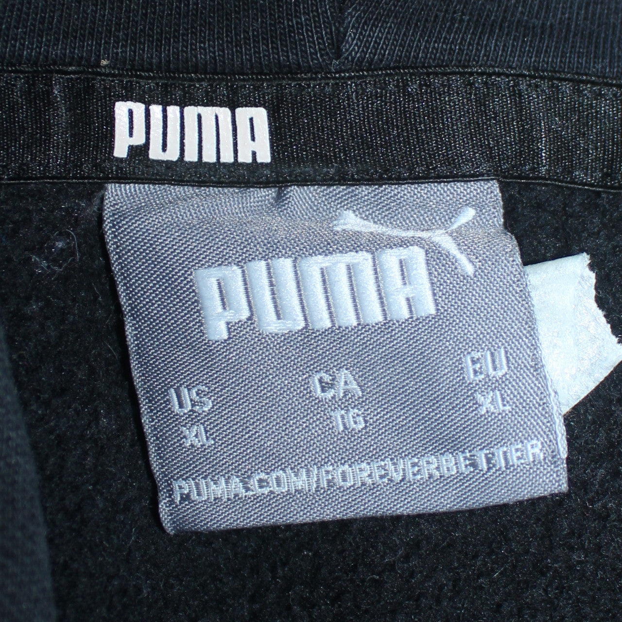 Puma Men's Black XL Pullover Hoodie with Logo Front