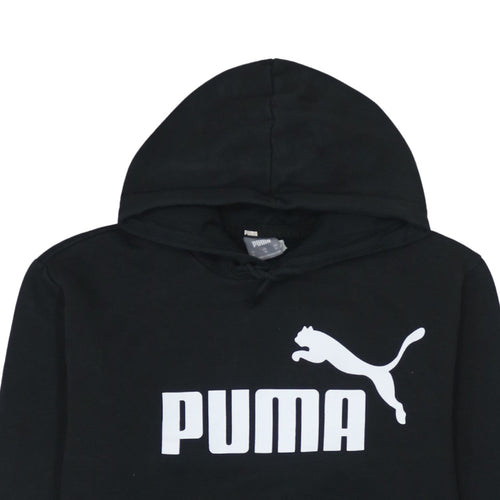 Puma Men's Black XL Pullover Hoodie with Logo Front