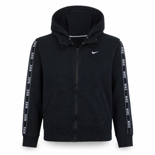Nike Men's Black Small Full Zip Hoodie Sweatshirt with Logo Trim