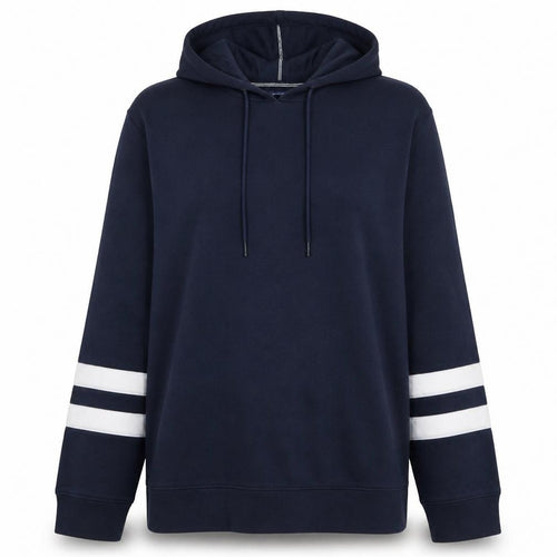 Nautica Women’s Navy Blue Hooded Pullover Sweatshirt XL Cotton Blend