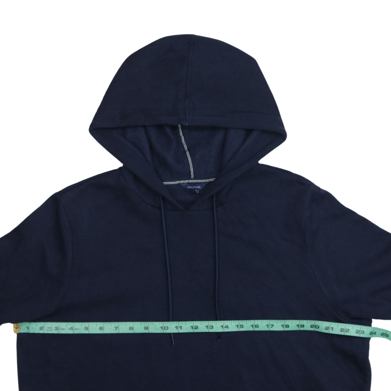 Nautica Women’s Navy Blue Hooded Pullover Sweatshirt XL Cotton Blend