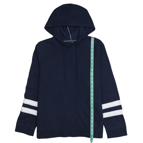 Nautica Women’s Navy Blue Hooded Pullover Sweatshirt XL Cotton Blend
